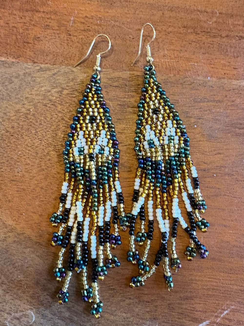 Indigenous handmade Beaded Fringe Earrings - Women Jewelry